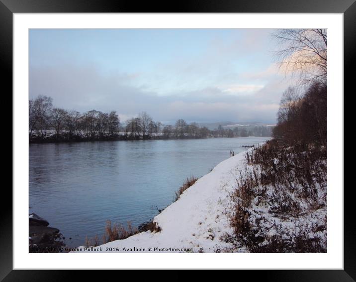 Winter On The Tay          Framed Mounted Print by Gordon Pollock