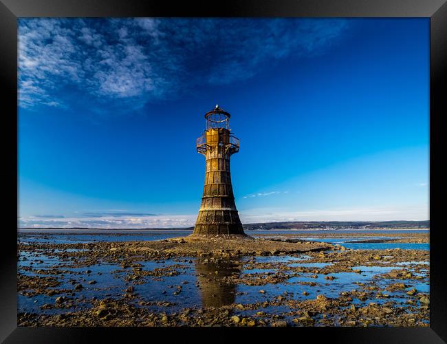 The Iron Lighthouse at Whiteford. Framed Print by Colin Allen