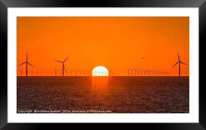 Boiling The Water Clacton Sunrise Framed Mounted Print by matthew  mallett