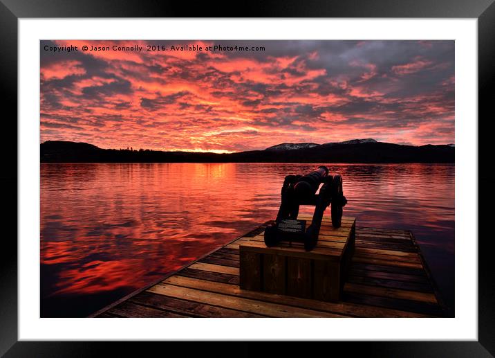 Windermere Sunset Framed Mounted Print by Jason Connolly