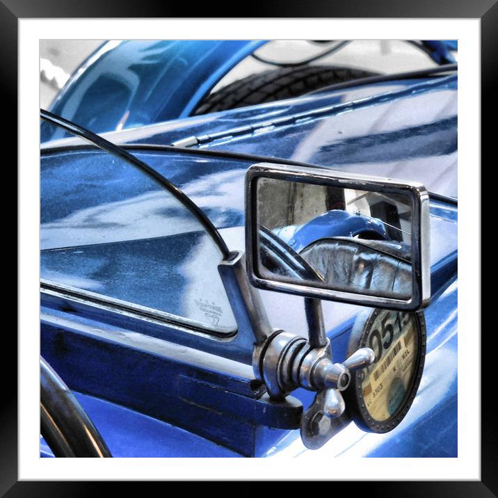 motoring blues Framed Mounted Print by Heather Newton