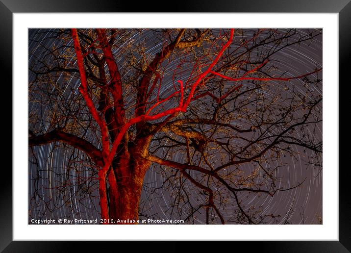 Light Painting Star Trail  Framed Mounted Print by Ray Pritchard