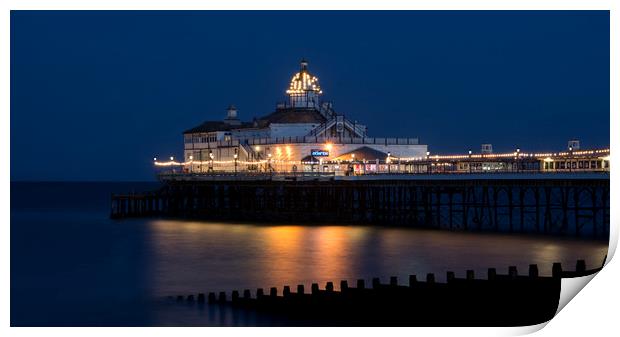 Eastbourne Pier At Night Print by Dave Collins