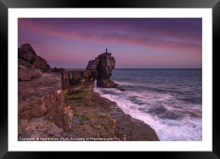Looking out from Pulpit rock  Framed Mounted Print by Paul Brewer