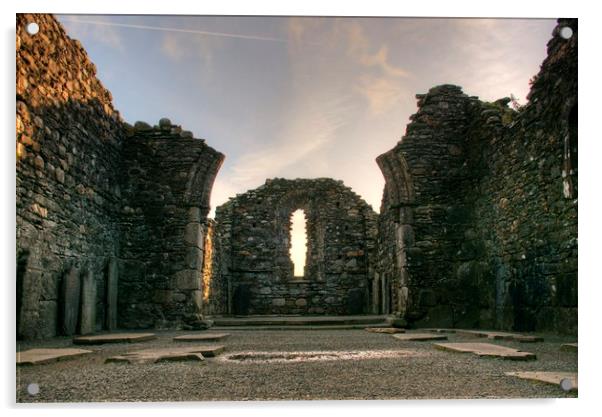 Old HDR photo of irish church Acrylic by HQ Photo