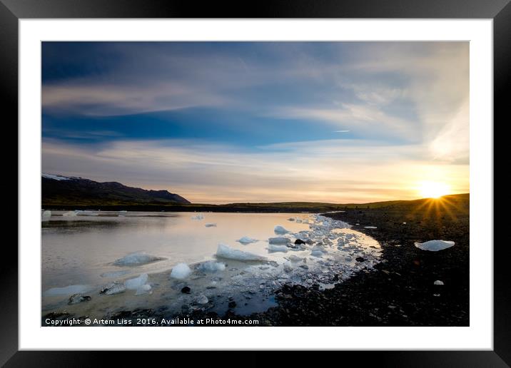 Fjarrsarlon Sunset Framed Mounted Print by Artem Liss