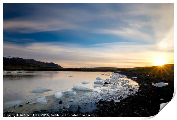 Fjarrsarlon Sunset Print by Artem Liss