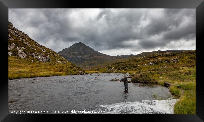 The Fisherman Framed Print by Tom Dolezal