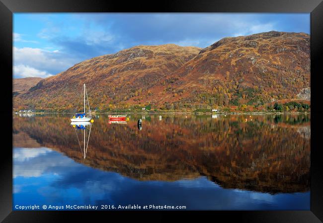 Winter reflections on Loch Etive Framed Print by Angus McComiskey