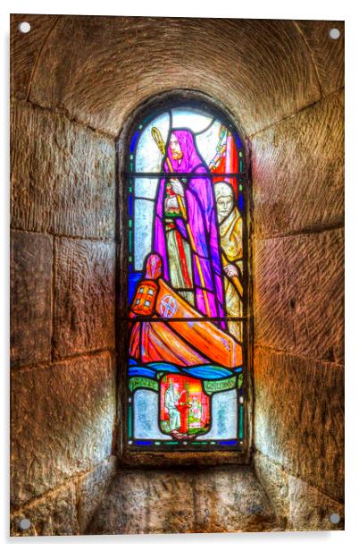 Chapel Stained Glass Window Acrylic by David Pyatt