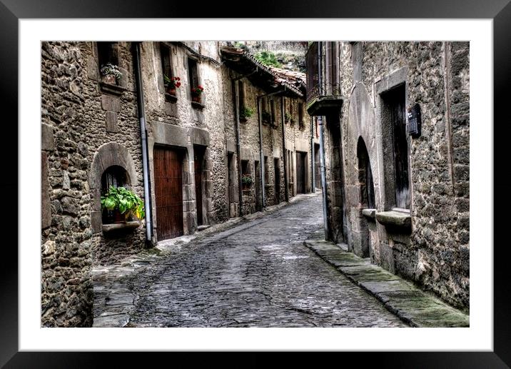 Old Town in the pyrenees Framed Mounted Print by HQ Photo