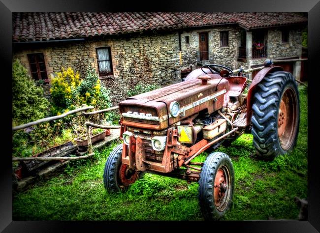 HDR Rusty tractor  Framed Print by HQ Photo