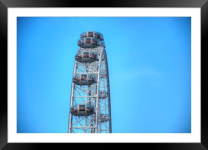 The top of London Eye Framed Mounted Print by HQ Photo