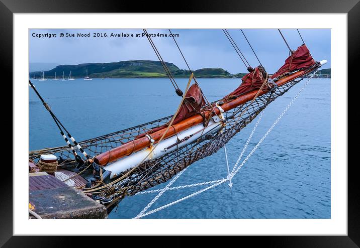 BOWSPRIT OF A SAILING SHIP Framed Mounted Print by Sue Wood