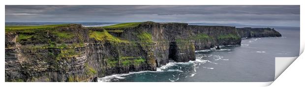 hdr panoramic view of the cliffs of moher Print by HQ Photo