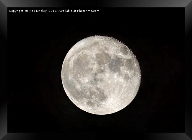 SuperMoon Framed Print by Rick Lindley