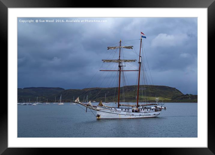 Flying Dutchman tall ship Framed Mounted Print by Sue Wood