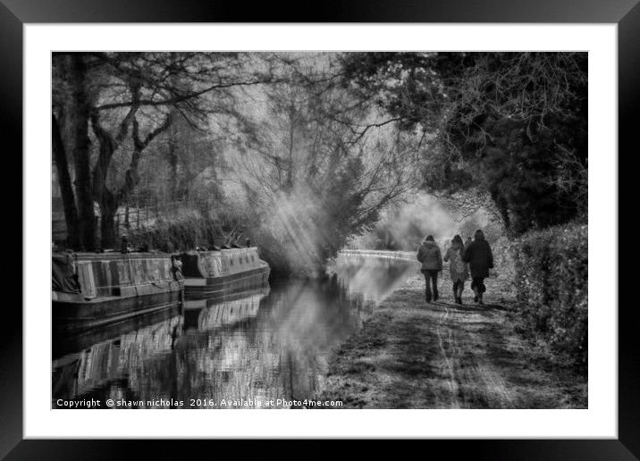Worcestershire Canal, near Kidderminster Framed Mounted Print by Shawn Nicholas