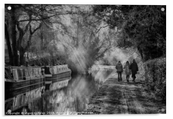 Worcestershire Canal, near Kidderminster Acrylic by Shawn Nicholas