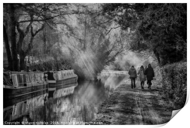 Worcestershire Canal, near Kidderminster Print by Shawn Nicholas