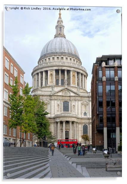 St Pauls Cathedral Acrylic by Rick Lindley