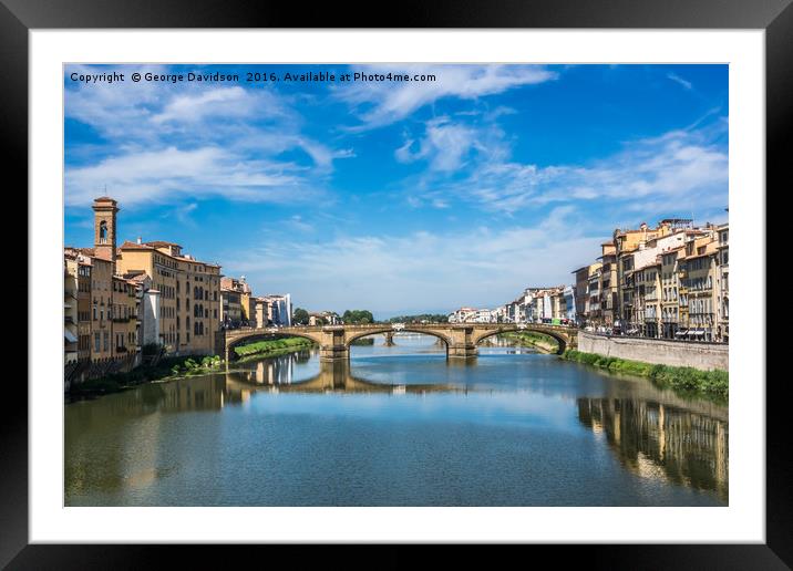 Bridge on the Arno Framed Mounted Print by George Davidson