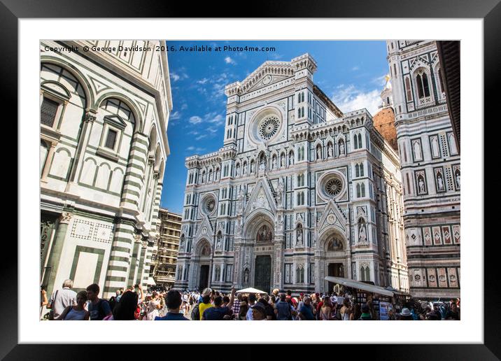 Santa Maria del Fiore 01 Framed Mounted Print by George Davidson