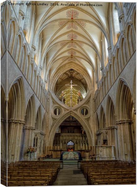Wells Cathedral Canvas Print by Rick Lindley