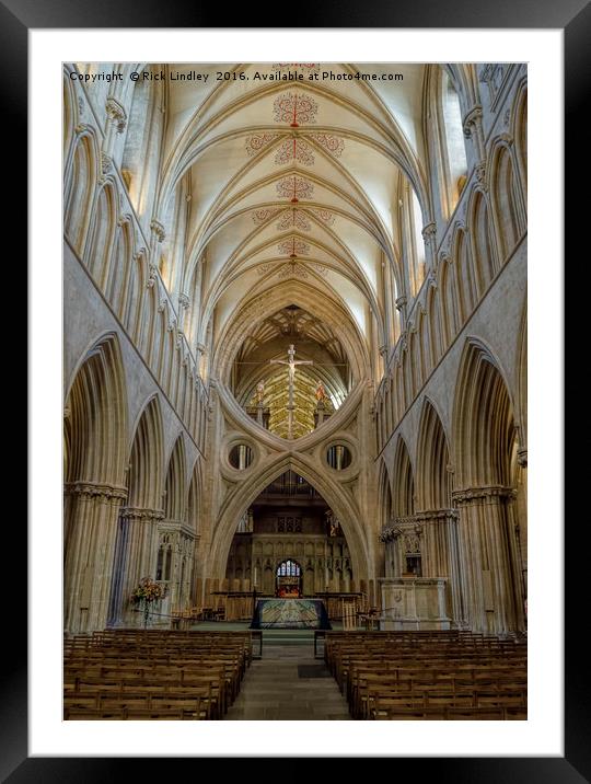 Wells Cathedral Framed Mounted Print by Rick Lindley