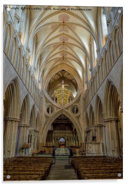 Wells Cathedral Acrylic by Rick Lindley