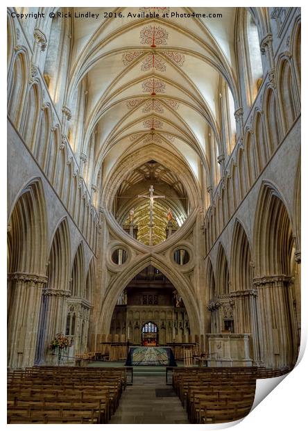 Wells Cathedral Print by Rick Lindley