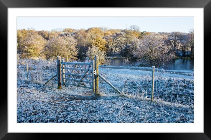 Early morning frost in the Yorkshire Countryside Framed Mounted Print by Ros Crosland
