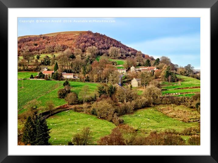 Hawnby Village, North York Moors Framed Mounted Print by Martyn Arnold