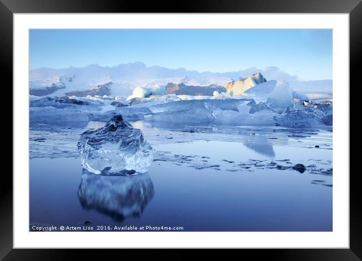 Ice Lagoon Framed Mounted Print by Artem Liss