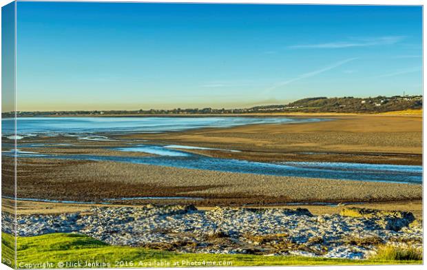 Ogmore by Sea and Beach Canvas Print by Nick Jenkins