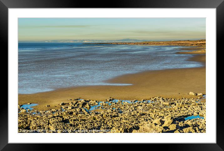 Rest Bay Porthcawl South Wales Coast Winter Framed Mounted Print by Nick Jenkins