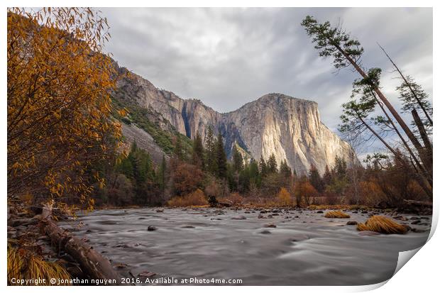 Autumn In Yosemite Print by jonathan nguyen