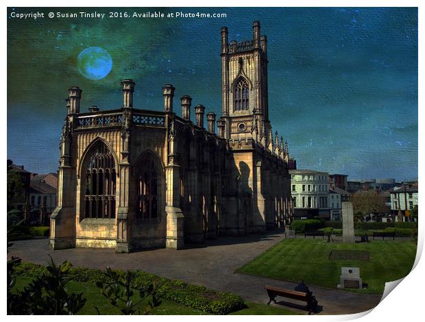 Bombed out church Print by Susan Tinsley