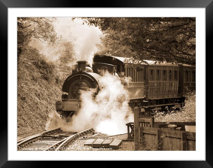 Steam Train on the Tanfield Railway Framed Mounted Print by Alan Crawford
