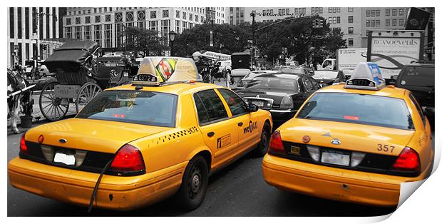 Taxi Taxi Print by Elaine Young