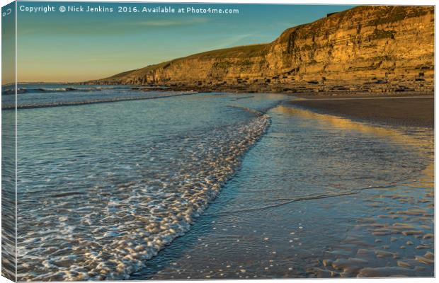 Dunraven Bay Shoreline Glamorgan Heritage Coast Canvas Print by Nick Jenkins