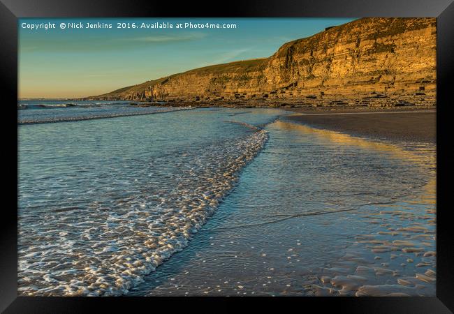 Dunraven Bay Shoreline Glamorgan Heritage Coast Framed Print by Nick Jenkins