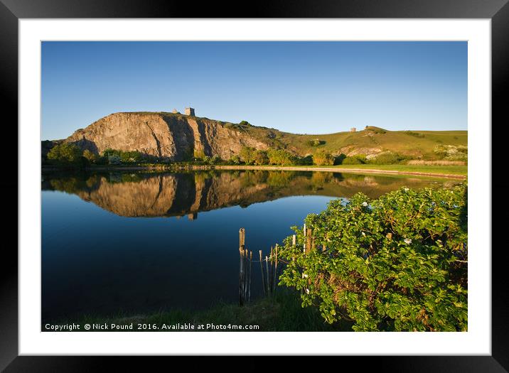 Uphill Quarry Reflection Framed Mounted Print by Nick Pound