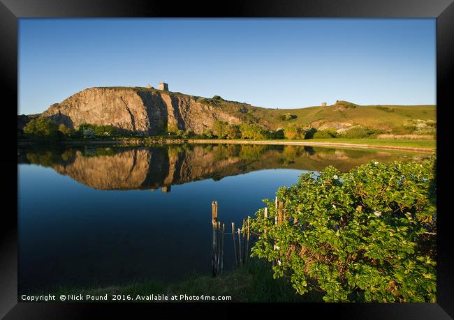 Uphill Quarry Reflection Framed Print by Nick Pound