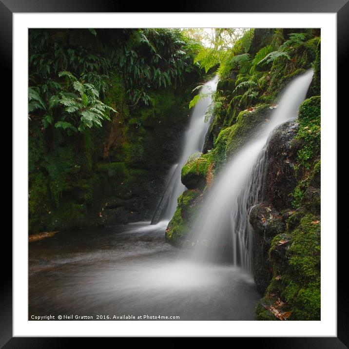 Venford Falls Framed Mounted Print by Nymm Gratton