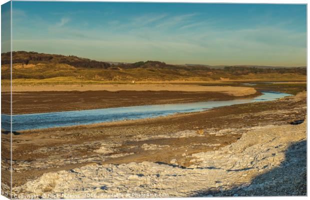 River Ogmore Estuary at Ogmore by Sea Canvas Print by Nick Jenkins