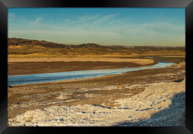 River Ogmore Estuary at Ogmore by Sea Framed Print by Nick Jenkins