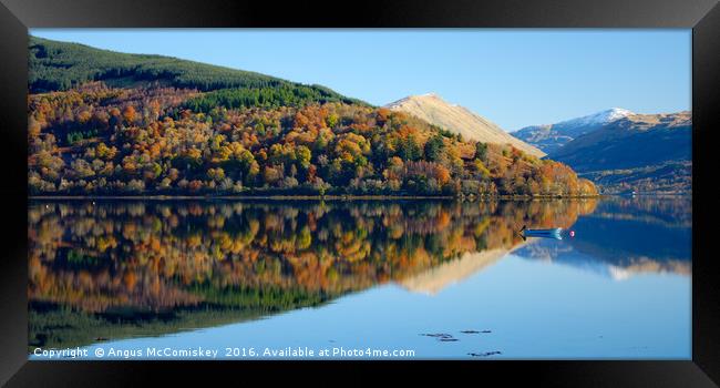 Autumn reflections on Loch Fyne Framed Print by Angus McComiskey