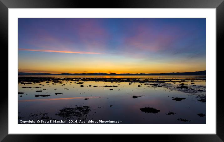 Ardersier Afterglow Framed Mounted Print by Scott K Marshall