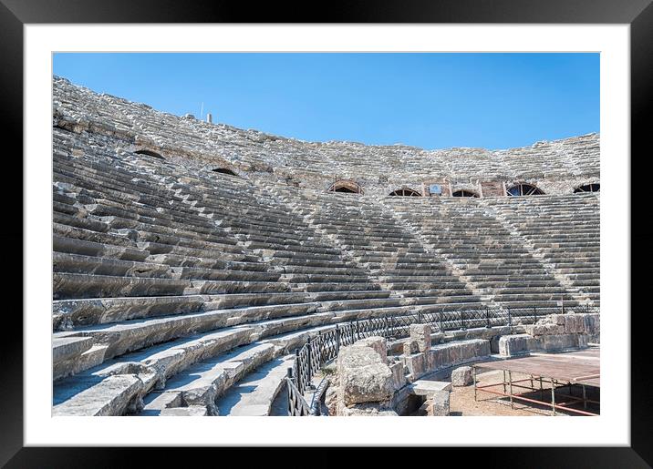 Amphitheatre in Side Framed Mounted Print by Antony McAulay